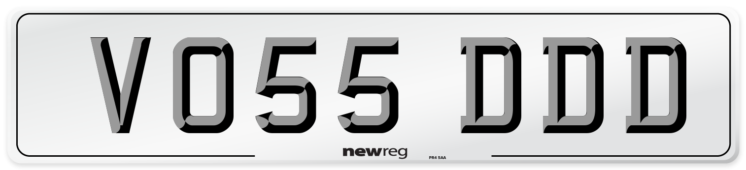 VO55 DDD Number Plate from New Reg
